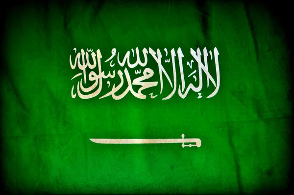 Bendera grunge Arab Saudi — Stok Foto