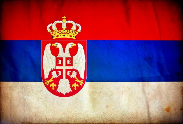 Bandera grunge Serbia —  Fotos de Stock