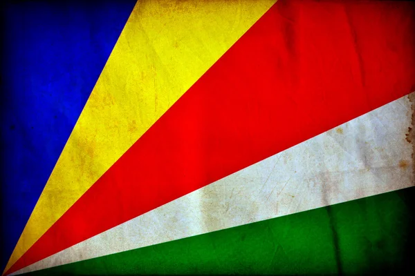 Seychellen Grunge Flagge — Stockfoto