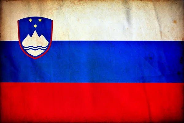 Bandera grunge Eslovenia — Foto de Stock