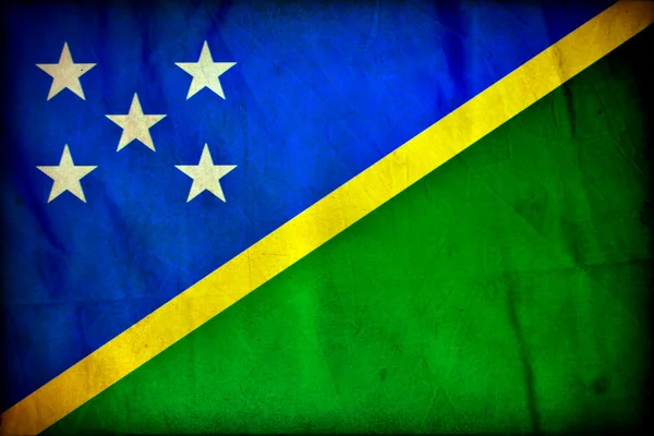 Solomon Islands grunge flag — Stock Photo, Image