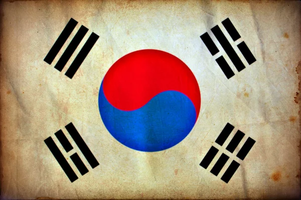 Corée du Sud drapeau grunge — Photo