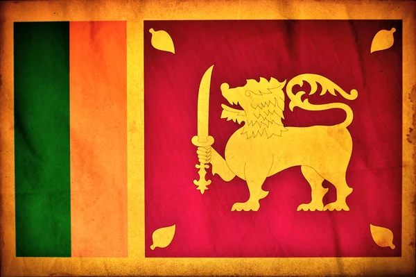 Drapeau grunge Sri Lanka — Photo