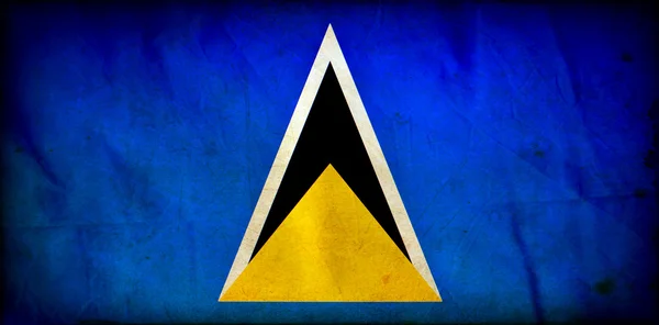 stock image Saint Lucia grunge flag