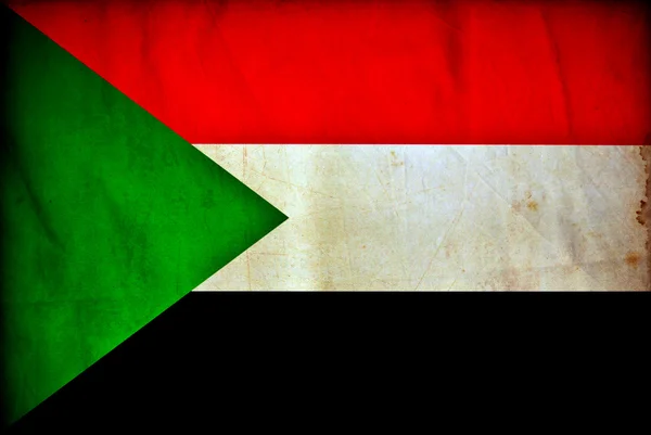 Bandera grunge de Sudán —  Fotos de Stock