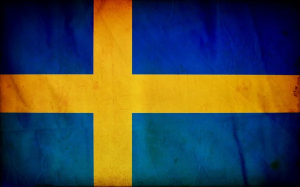 Suède drapeau grunge — Photo