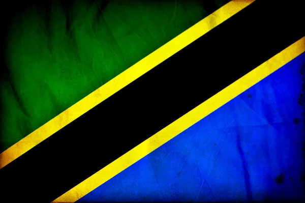 Tanzania bandiera grunge — Foto Stock