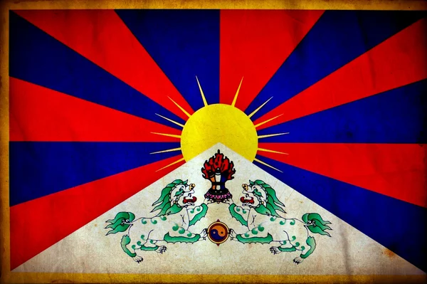 Stock image Tibet grunge flag