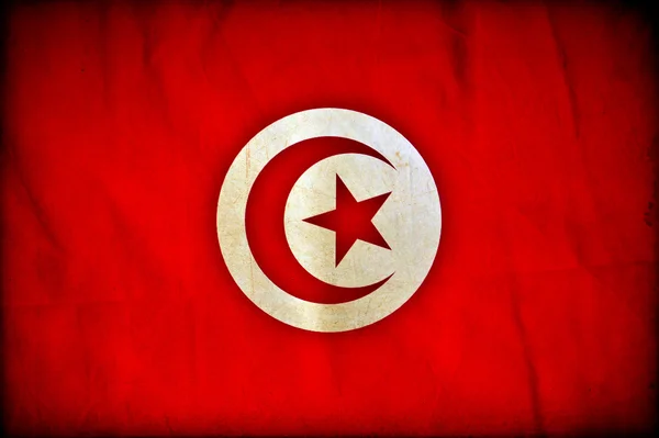 Tunesië grunge vlag — Stockfoto