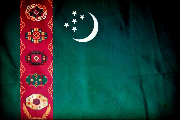 Гранж-флаг Туркмении — стоковое фото