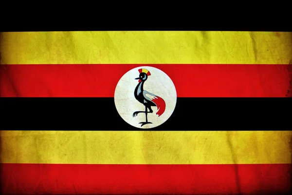 Uganda Grunge Flagge — Stockfoto