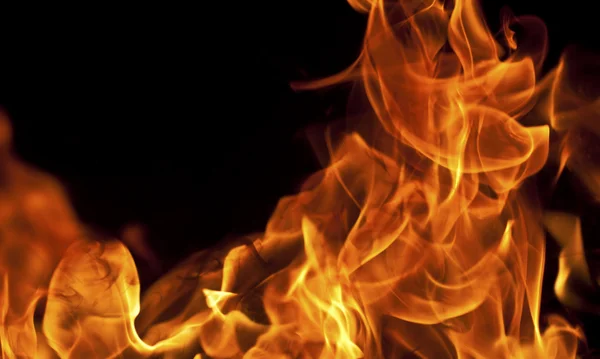 Eld flamma närbild — Stockfoto