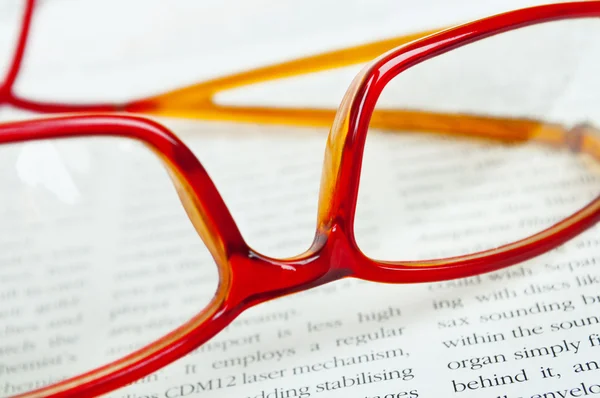 Glasses on business papers macro — Stock Photo, Image