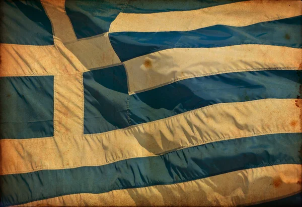 Vintage Greek flag — Stock Photo, Image