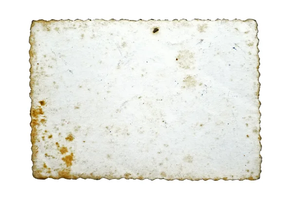 Reverse side of an empty old photo isolated on white — Stock Photo, Image