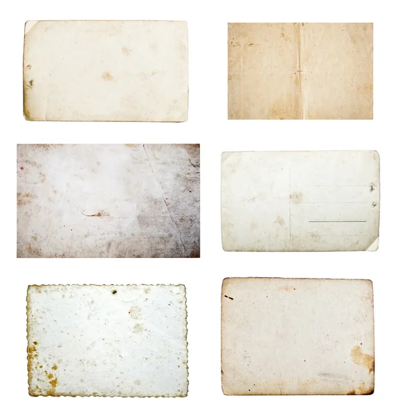 Collection of grunge empty papers and postcards — Stock Photo, Image