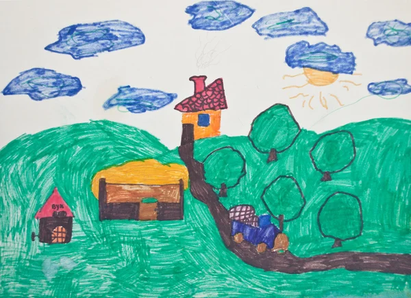 Kid's painting — Stock Photo, Image