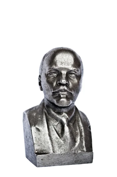 Scultura di Lenin isolata su bianco — Foto Stock