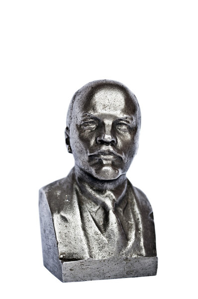 Sculpture of Lenin isolated on white