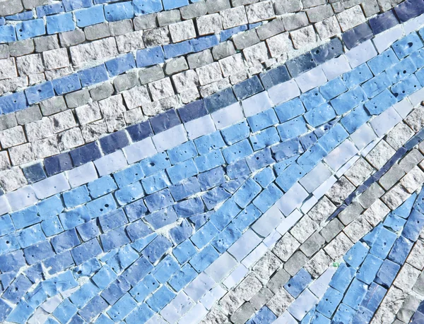 Leuchtend blaue Keramik Wandhintergrund — Stockfoto