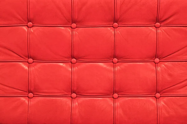 Vintage sofá de cuero rojo textura — Foto de Stock