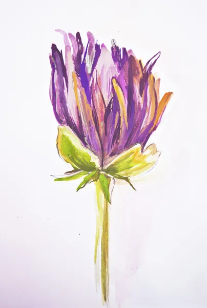 Lila virág festmény — Stock Fotó