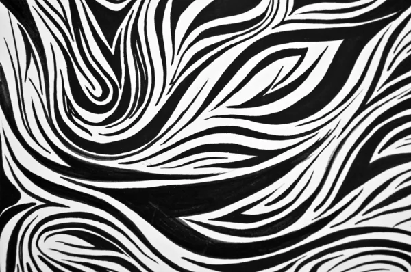 Abstracte zwarte en witte swirl achtergrond — Stockfoto