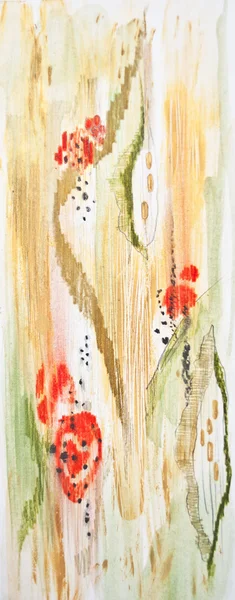 Abstract floral geschilderde achtergrond — Stockfoto