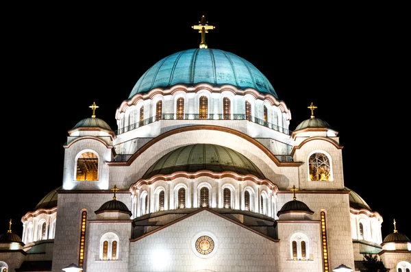 Saint sava tempel in Belgrado Servië hdr — Stockfoto
