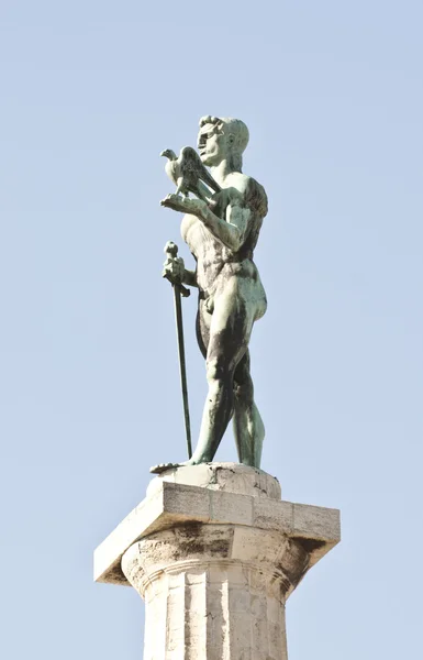 Zwycięstwo pomnik - symbol Belgrad - serbia — Zdjęcie stockowe
