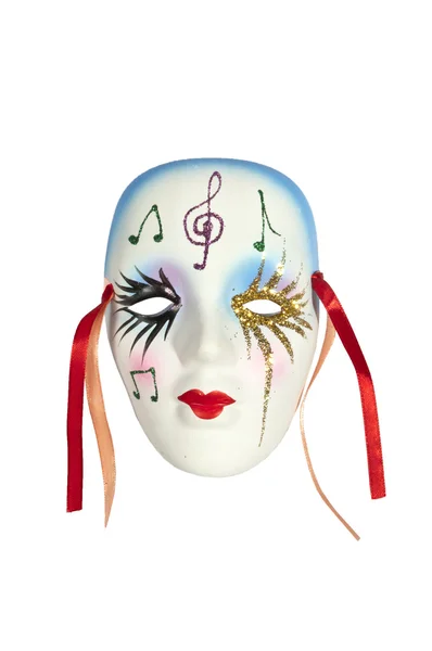 Een prachtige carnaval masker uit Venetië Italië geïsoleerd op wit — Stockfoto
