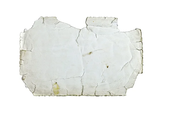 Starý papír grunge izolované na bílém — Stock fotografie