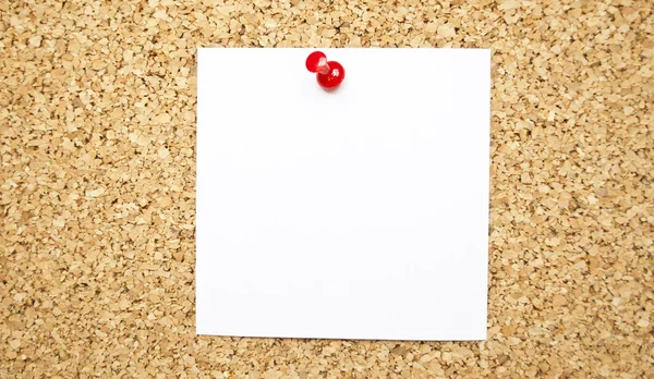 Empty memo note on cork board — Stock Photo, Image