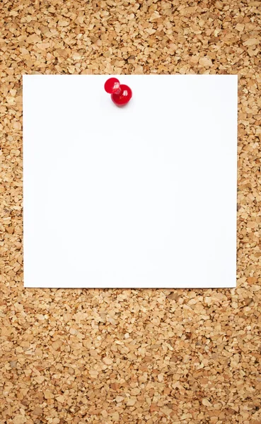 Empty memo note on cork board — Stock Photo, Image