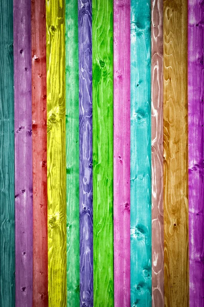 Tábuas de madeira coloridas fundo — Fotografia de Stock