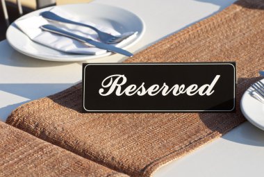 Restaurant reservation concept clipart