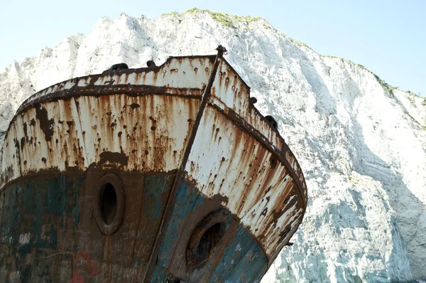 stock image Famous shipwreck at Navagio beach - Zakynthos Greece