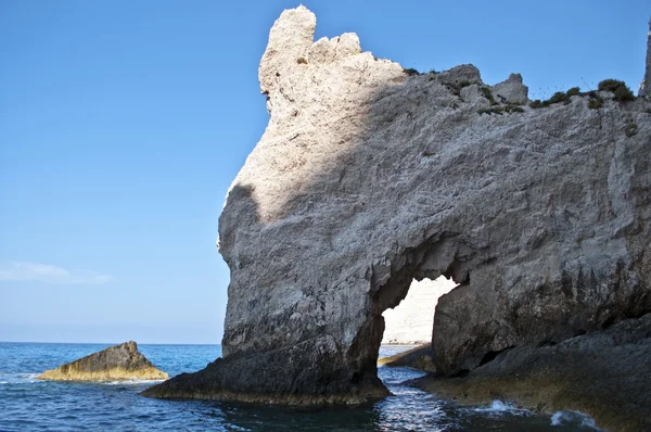 Vue des grottes bleues sur l'île de Zante (Grèce ) — Photo
