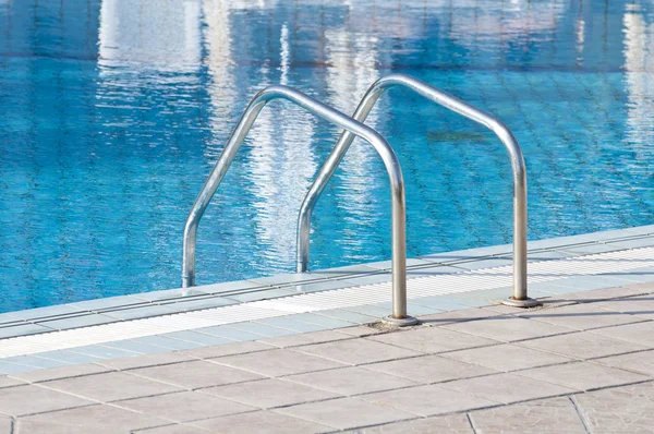 Swimming pool with stairs close up — Stock Photo, Image