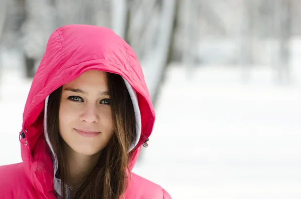Mutlu kış kız portre — Stok fotoğraf