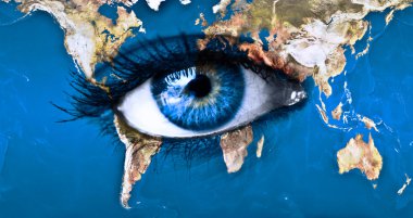 Planet earth ve mavi göz