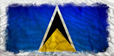 Saint lucia grunge bayrağı