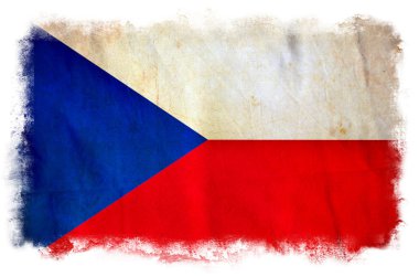 Çek Cumhuriyeti grunge bayrağı