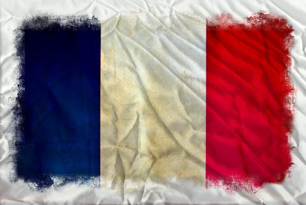 Fransa grunge bayrağı — Stok fotoğraf