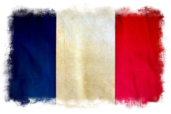Гранж-флаг Франции — стоковое фото