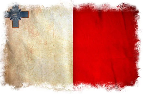 Bandera grunge Malta — Foto de Stock
