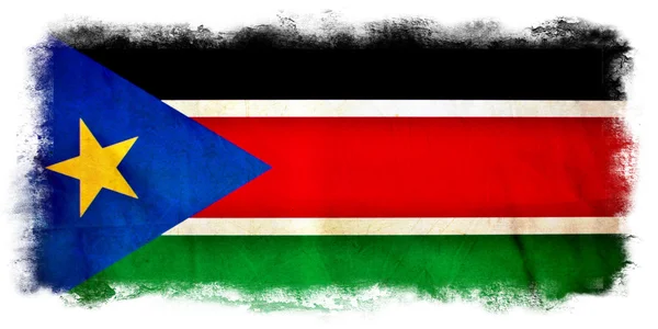 Södra sudan grunge flagga — Stockfoto
