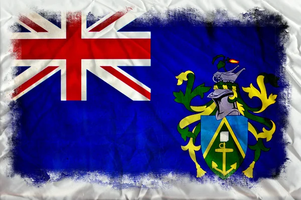Pitcairnovy ostrovy grunge vlajka — Stock fotografie