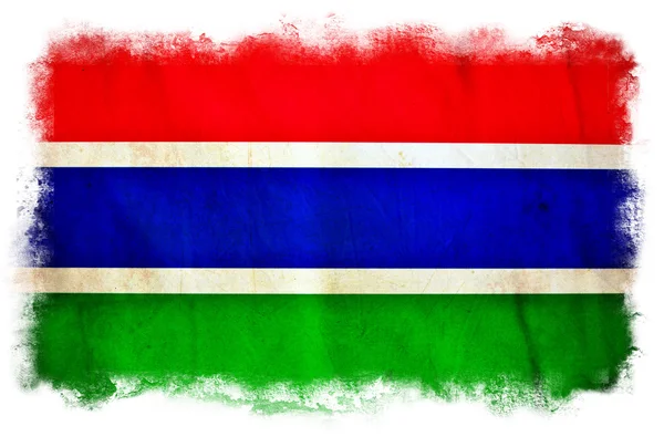 Gambia grunge flagga — Stockfoto