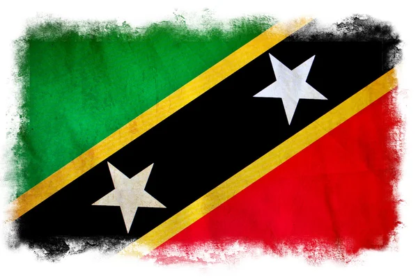 Большой флаг Сент-Китса и Невиса — стоковое фото